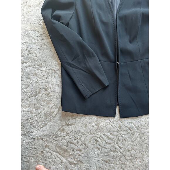 Marina Rinaldi Black Open Front Blazer Jacket Size 25 (US 12–14) Max Mara - Picture 11 of 14